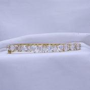 Multi Shape Lab Created Moissanite Bangle Bracelet