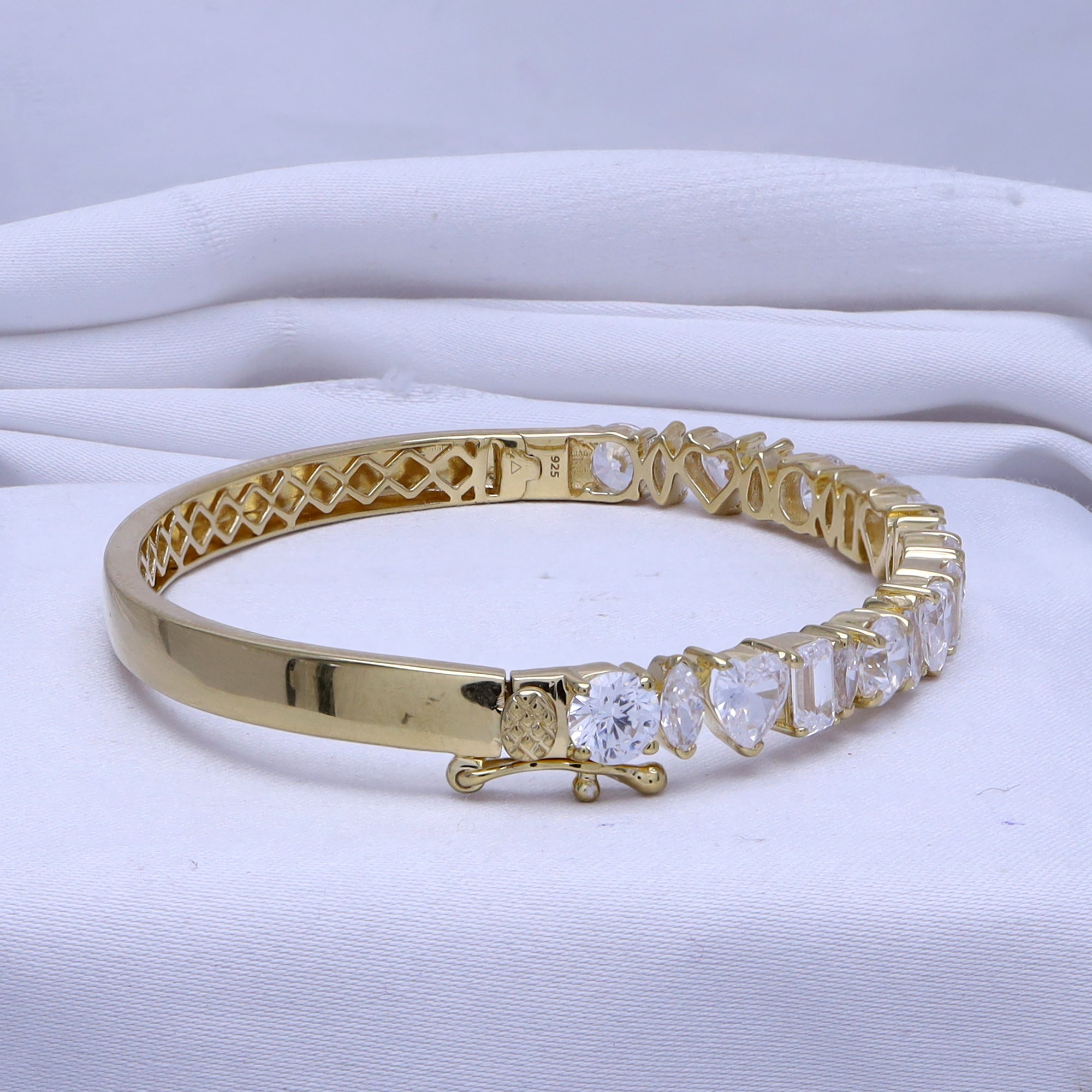 Multi Shape Lab Grown Diamond Bangle Bracelet