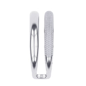 5.00 Cttw Round Lab Created Moiissanite Pave Set Double Domed Open Cuff Bracelet