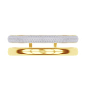 5.00 Cttw Round Lab Created Moiissanite Pave Set Double Domed Open Cuff Bracelet