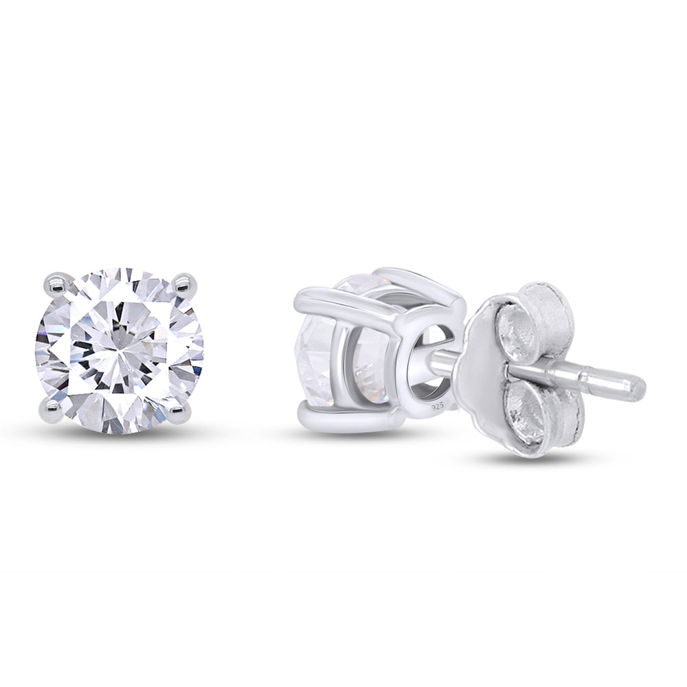 
                      
                        Round Cut Simulated Birthstone Stud Earrings For Women In 925 Sterling Silver
                      
                    