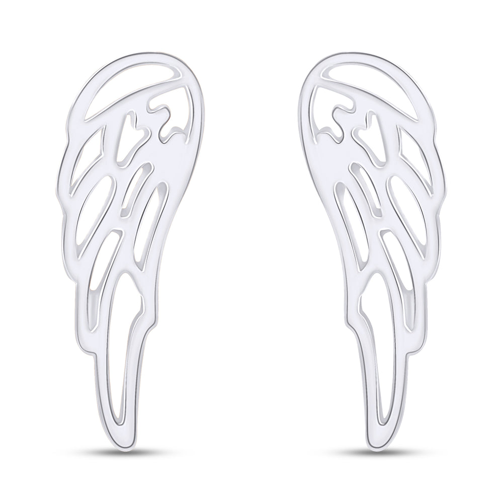 
                      
                        Angel Wings Stud Earrings in 925 Sterling Silver Push Back Jewelry for Women
                      
                    