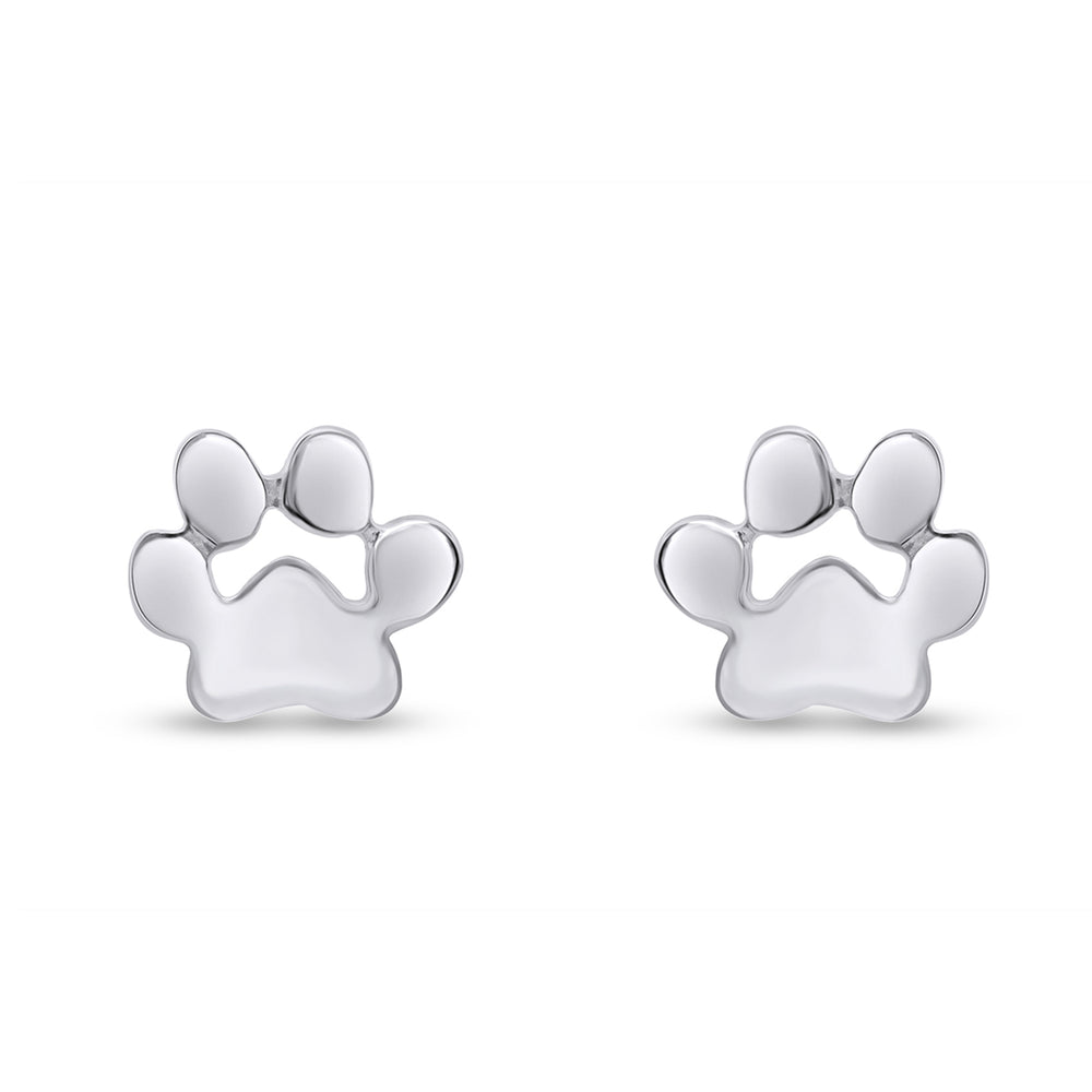 
                      
                        Cute Dog Paw Print Stud Earrings for Women in 925 Sterling Silver with Push Back
                      
                    