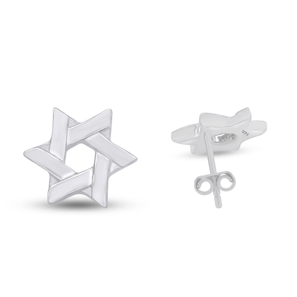 
                      
                        Messianic Star Of David Stud Earrings for Women in 925 Sterling Silver With Push Back
                      
                    