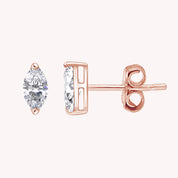 Sparkling Lab Created Moissanite Marquise Cut Stud Earrings