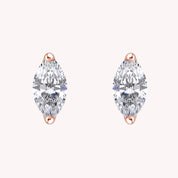 Sparkling Lab Created Moissanite Marquise Cut Stud Earrings