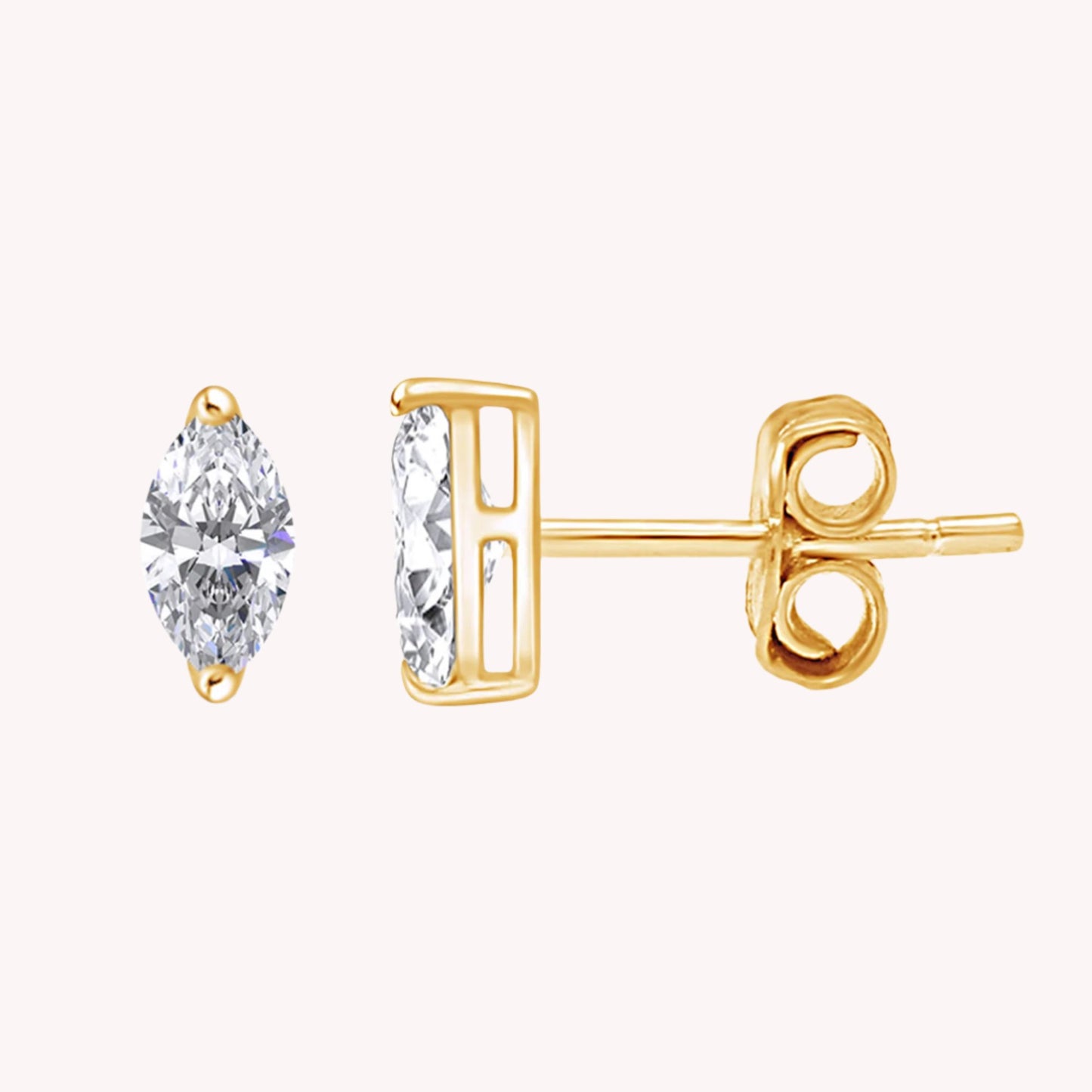 Sparkling Marquise Stud Earrings