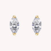 Sparkling White Cubic Zirconia Marquise Stud Earrings