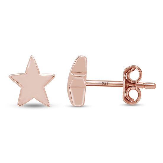 Load image into Gallery viewer, Star Stud Earrings in 925 Sterling Silver Push Back Jewelry for Women
