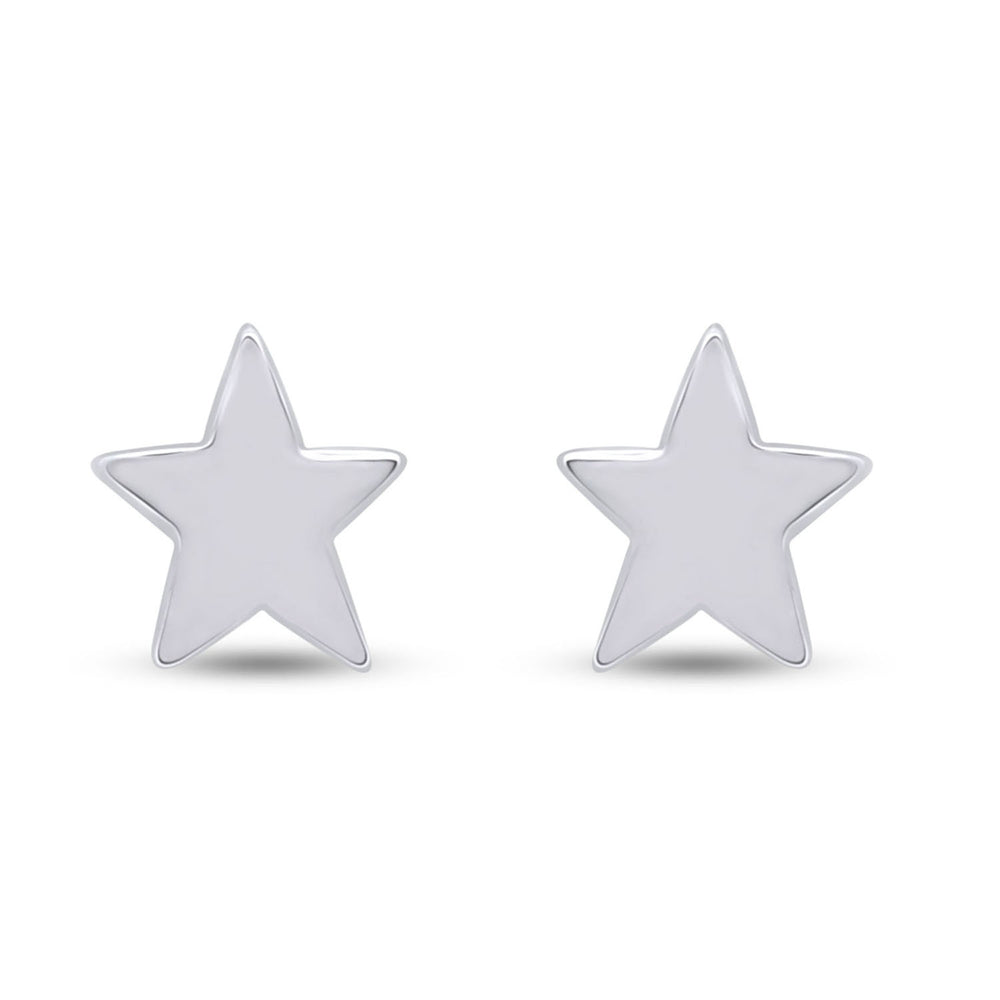 
                      
                        Star Stud Earrings in 925 Sterling Silver Push Back Jewelry for Women
                      
                    