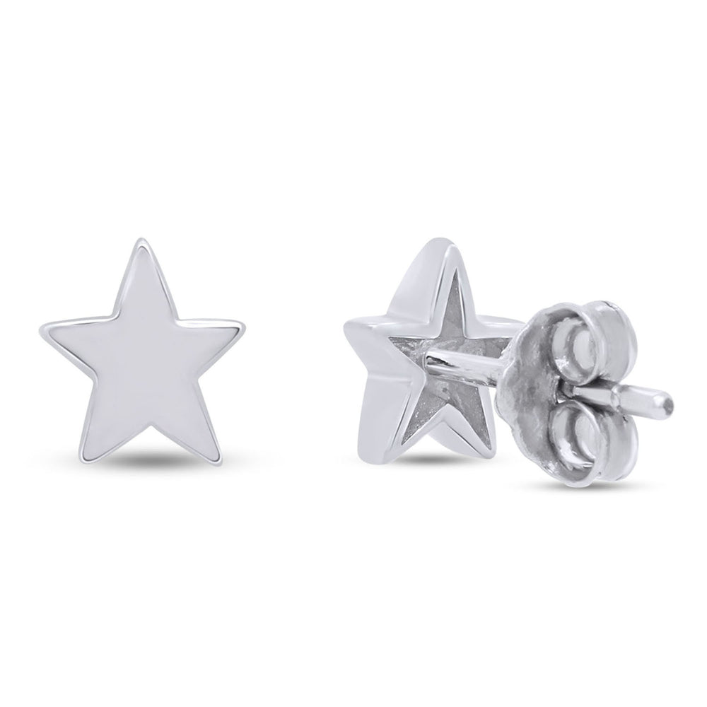 
                      
                        Star Stud Earrings in 925 Sterling Silver Push Back Jewelry for Women
                      
                    