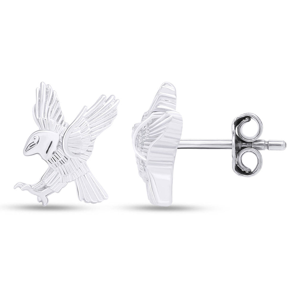 
                      
                        Eagle Stud Earrings With Push Back Jewelry for Women in 925 Sterling Silver
                      
                    