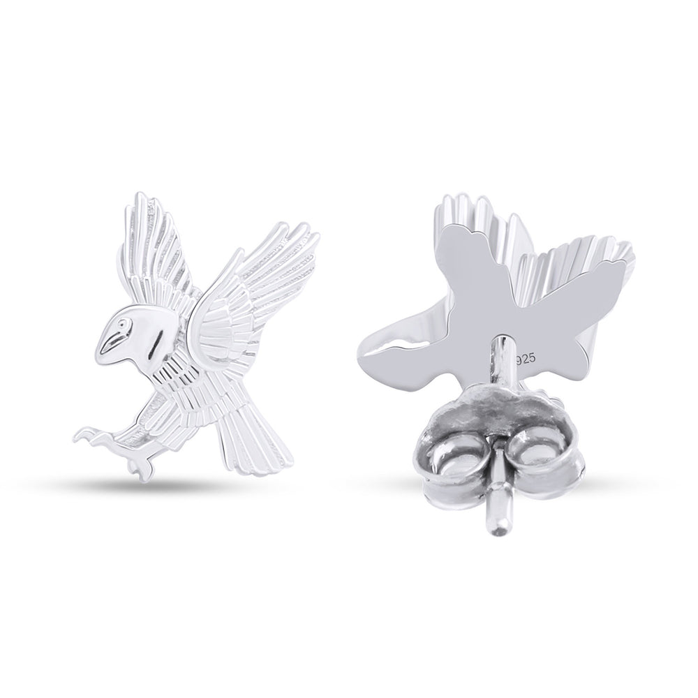 
                      
                        Eagle Stud Earrings With Push Back Jewelry for Women in 925 Sterling Silver
                      
                    