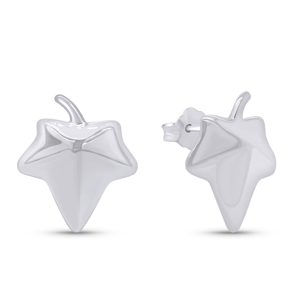 
                      
                        Ivy Leaf Stud Earrings for Women in 925 Sterling Silver Push Back
                      
                    