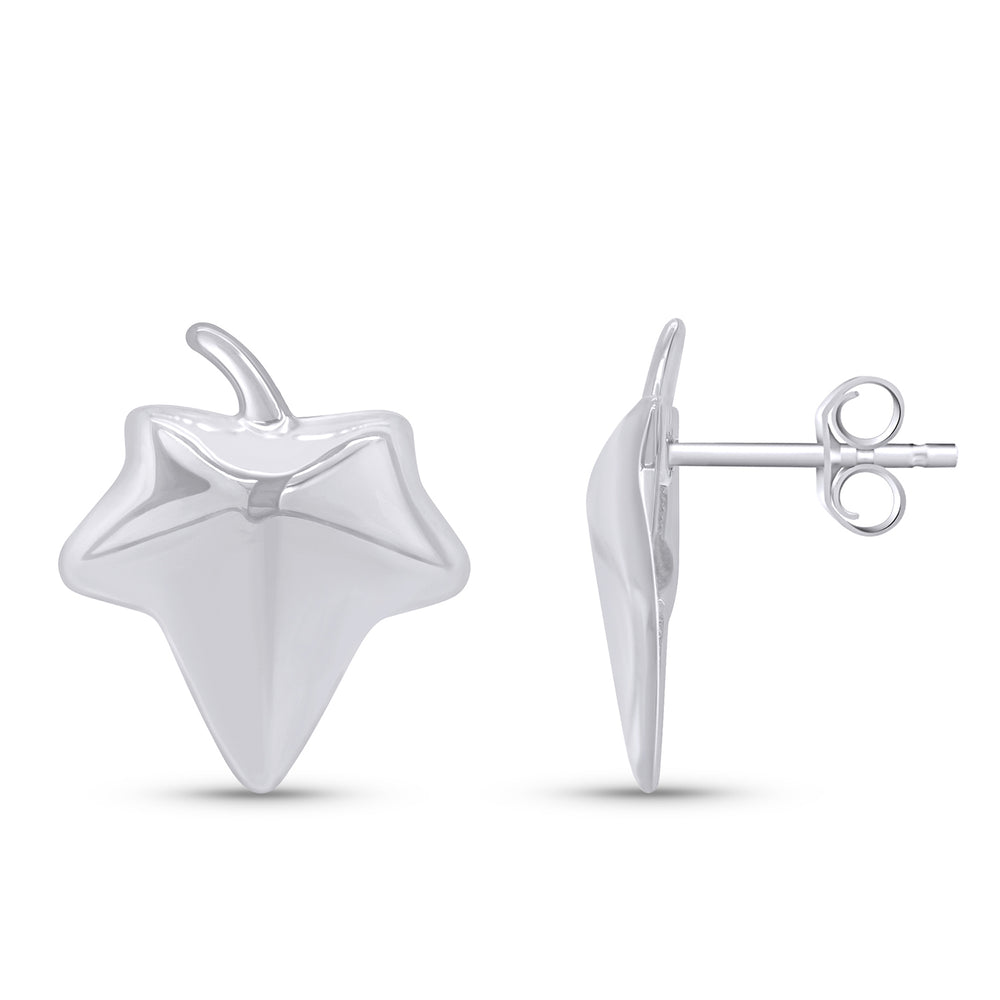 
                      
                        Ivy Leaf Stud Earrings for Women in 925 Sterling Silver Push Back
                      
                    