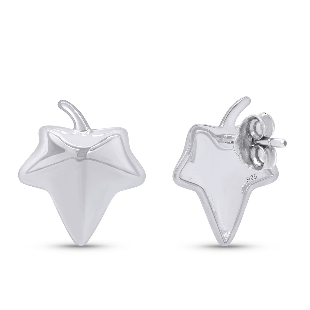 
                      
                        Ivy Leaf Stud Earrings for Women in 925 Sterling Silver Push Back
                      
                    