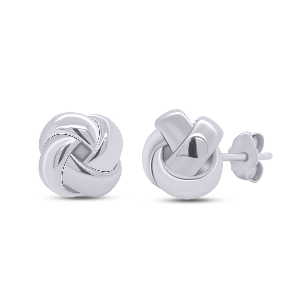 
                      
                        Love Knot Stud Earrings Jewelry for Women in 925 Sterling Silver with Push Back
                      
                    