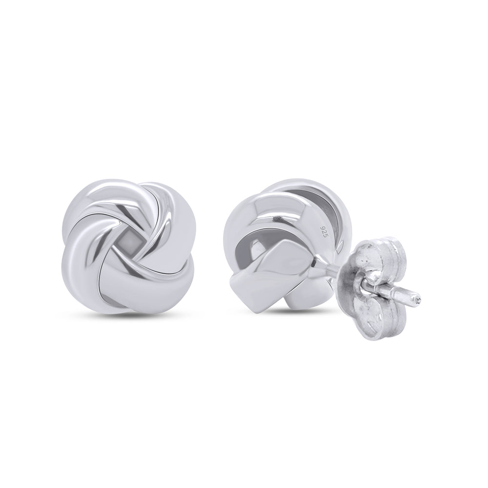 
                      
                        Love Knot Stud Earrings Jewelry for Women in 925 Sterling Silver with Push Back
                      
                    