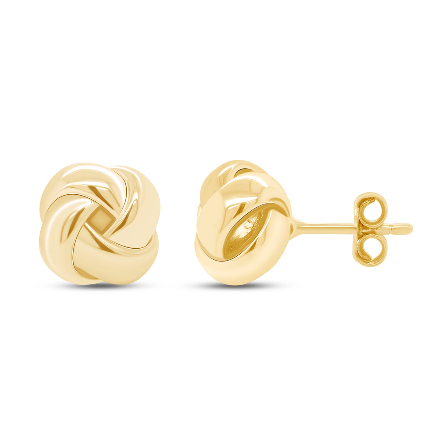 Love Knot Stud Earrings Jewelry for Women in 925 Sterling Silver with Push Back