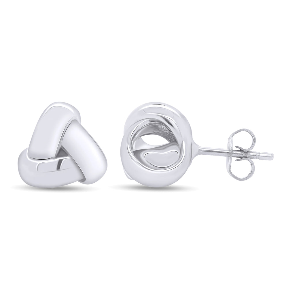 
                      
                        925 Sterling Silver Post Love Triple Knot Stud Earrings for Women
                      
                    