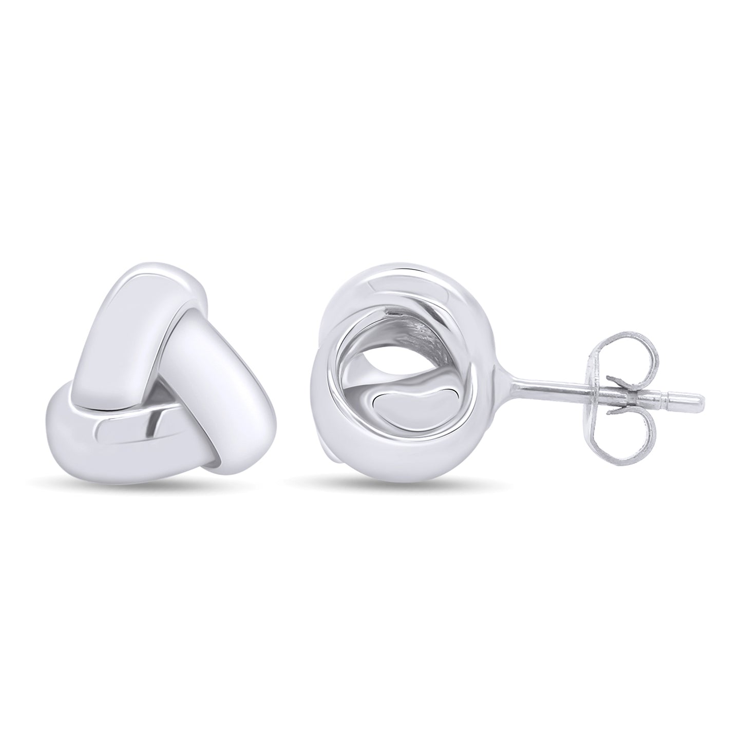 925 Sterling Silver Post Love Triple Knot Stud Earrings for Women