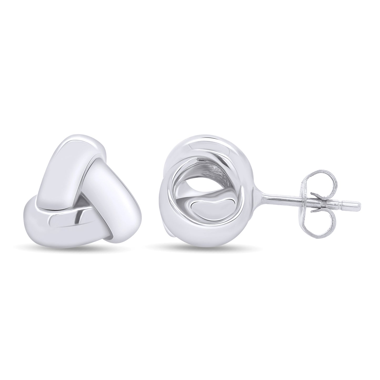 Load image into Gallery viewer, 925 Sterling Silver Post Love Triple Knot Stud Earrings for Women
