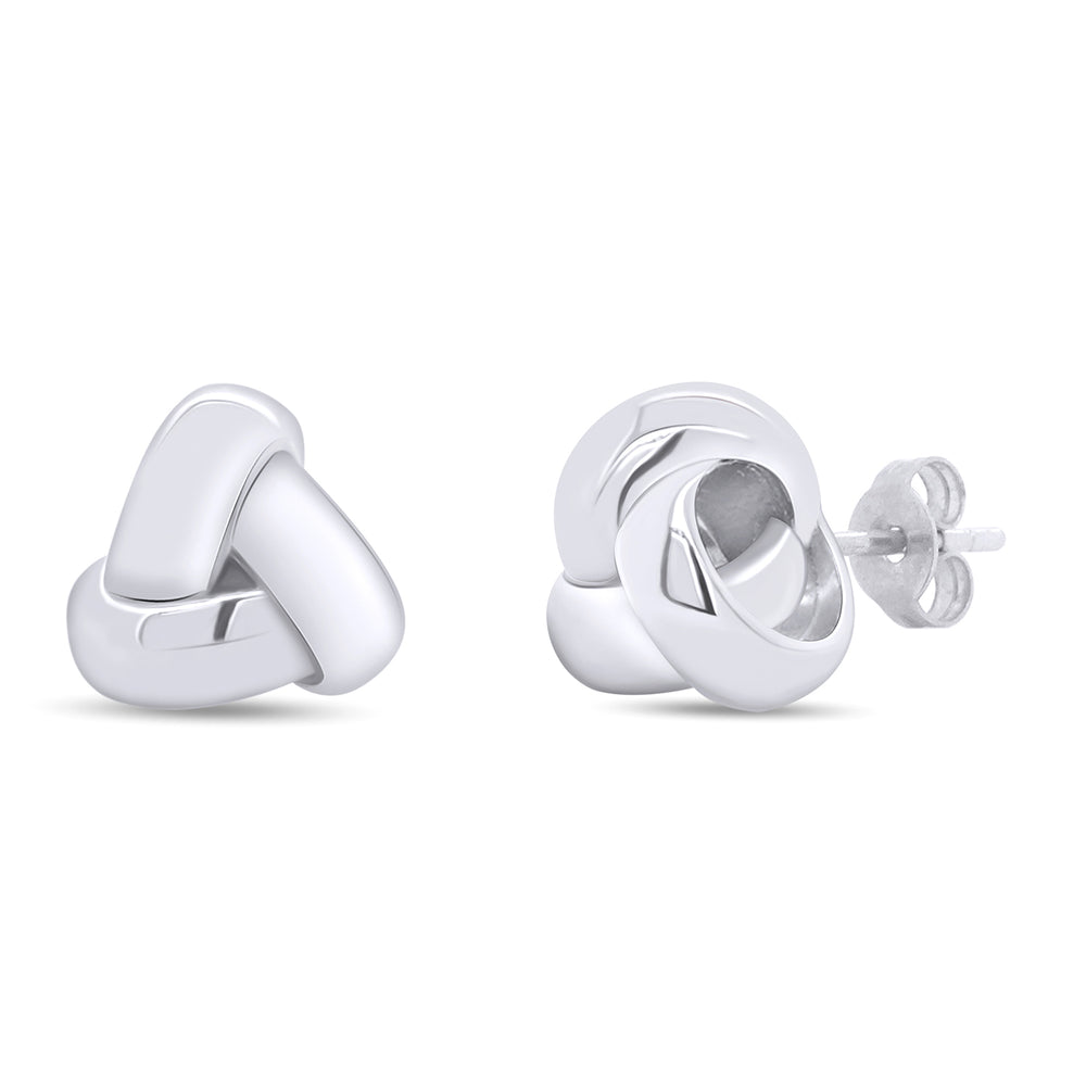 
                      
                        925 Sterling Silver Post Love Triple Knot Stud Earrings for Women
                      
                    