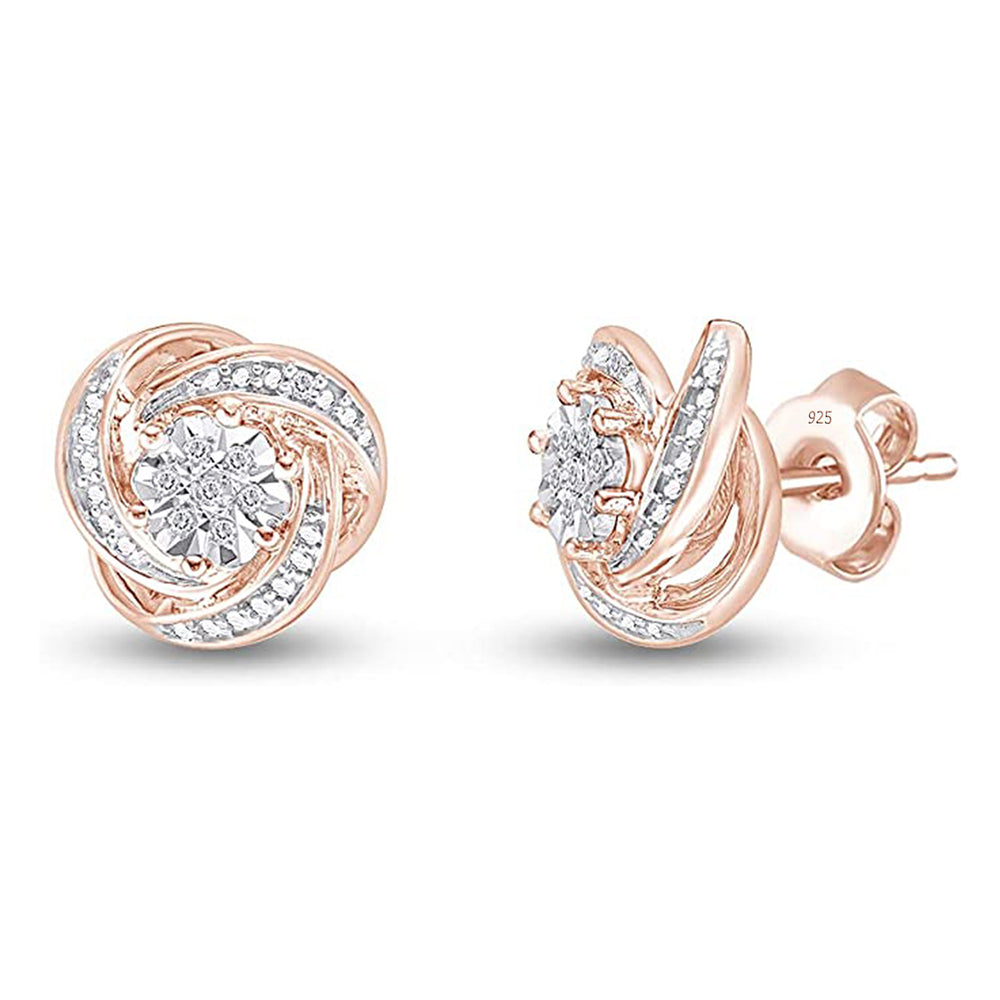 
                      
                        1/20 Carat Round Cut Natural Diamond Swirl Stud Earrings in 925 Sterling Silver (0.05 Cttw)
                      
                    