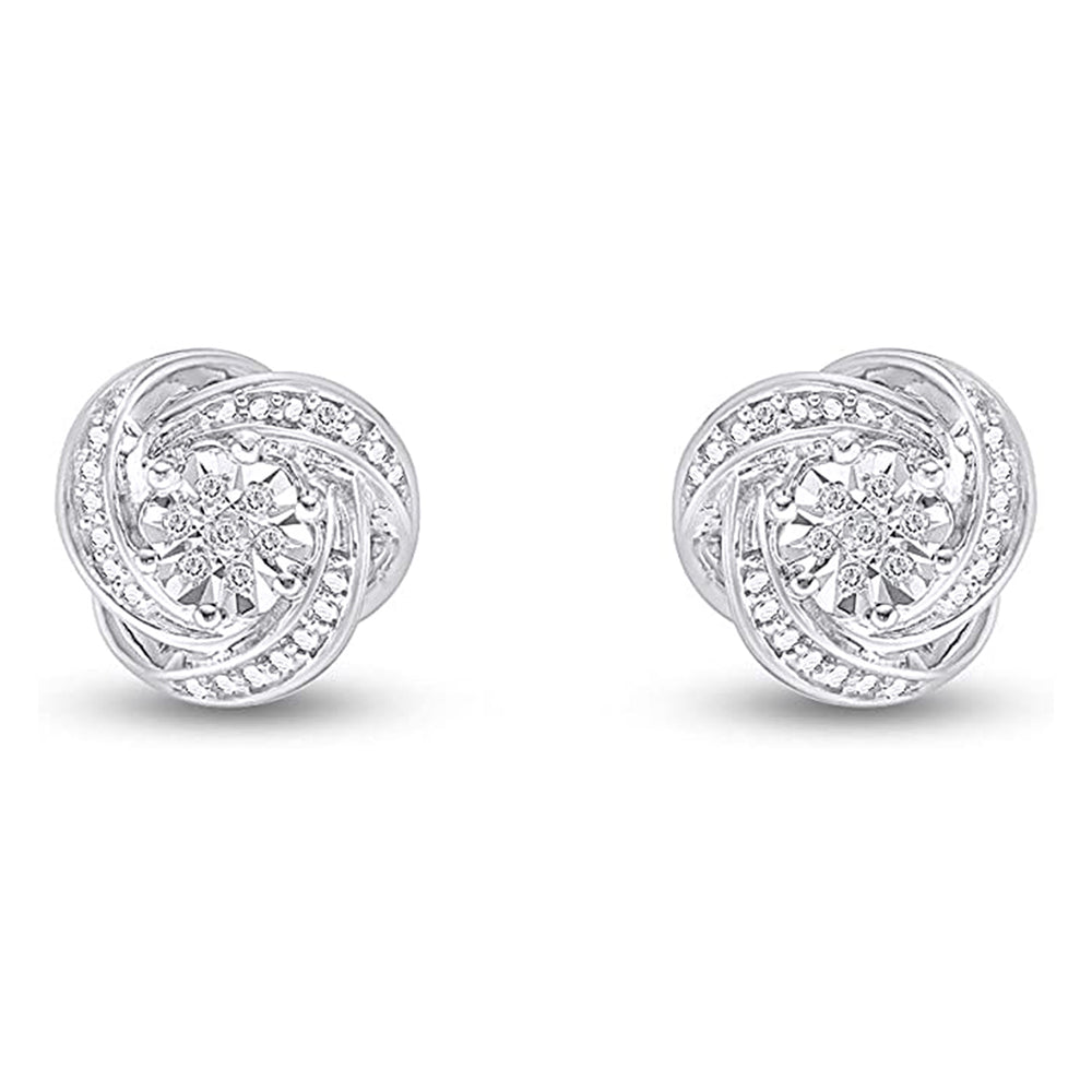 
                      
                        1/20 Carat Round Cut Natural Diamond Swirl Stud Earrings in 925 Sterling Silver (0.05 Cttw)
                      
                    