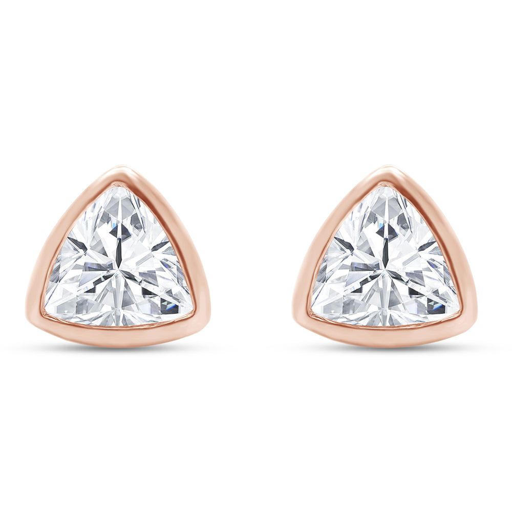 
                      
                        2 1/5 Carat 7MM Trillion Cut Lab Created Moissanite Diamond Push Back Stud Earrings In 925 Sterling Silver (2.20 Cttw)
                      
                    