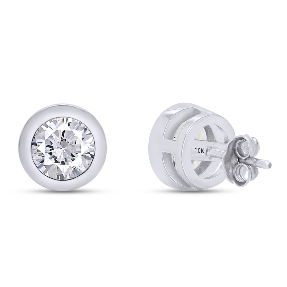 
                      
                        1 8/9 Carat Lab Created Moissanite Diamond Push Back Solitaire Stud Earrings In 10K Solid Gold (1.90 Cttw)
                      
                    