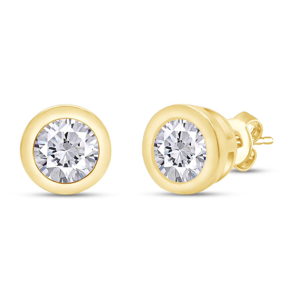 
                      
                        1 8/9 Carat Lab Created Moissanite Diamond Push Back Solitaire Stud Earrings In 10K Solid Gold (1.90 Cttw)
                      
                    