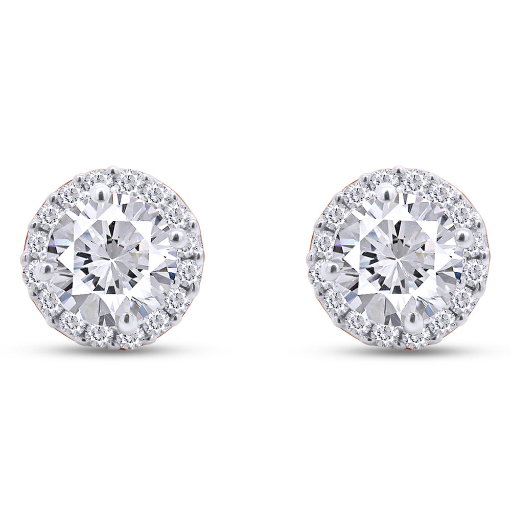 
                      
                        1 4/5 Carat Lab Created Moissanite Diamond Push Back Halo Stud Earrings in 10K or 14K Solid Gold For Women (1.80 Cttw)
                      
                    