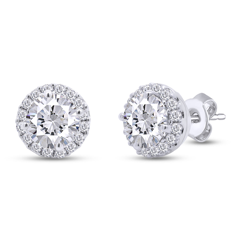 
                      
                        1 4/5 Carat Lab Created Moissanite Diamond Push Back Halo Stud Earrings in 10K or 14K Solid Gold For Women (1.80 Cttw)
                      
                    