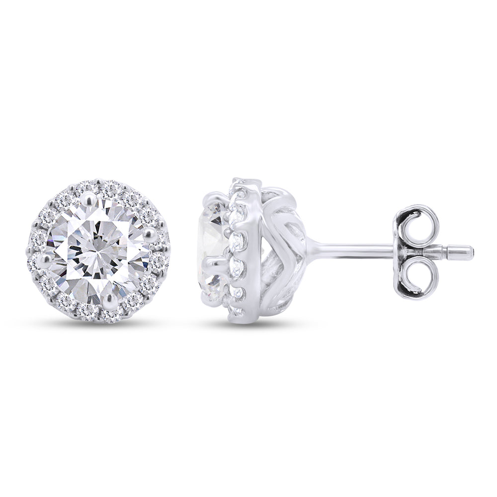 
                      
                        1 4/5 Carat Lab Created Moissanite Diamond Push Back Halo Stud Earrings in 10K or 14K Solid Gold For Women (1.80 Cttw)
                      
                    