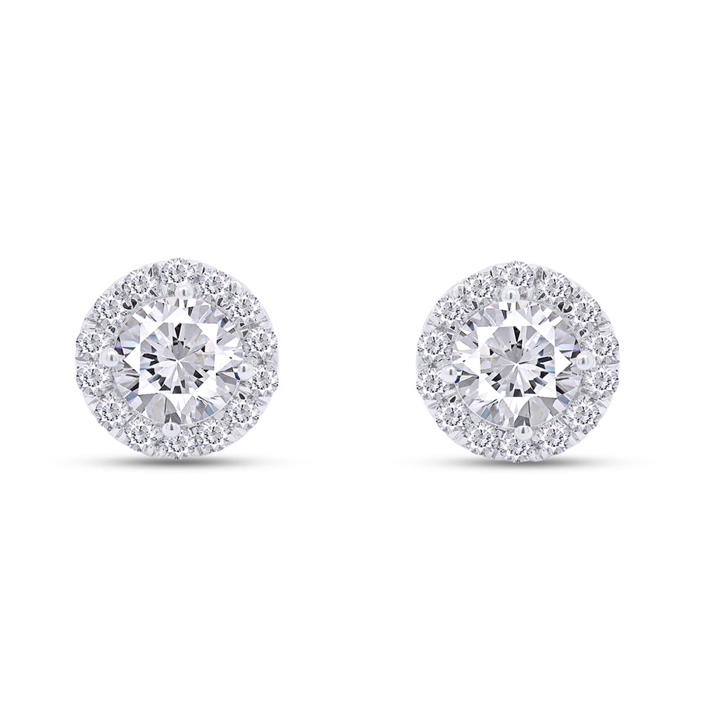 
                      
                        3 1/7 Carat Lab Created Moissanite Diamond Push Back Halo Studs Earrings in 10K or 14K Solid Gold For Women (3.15 Cttw)
                      
                    