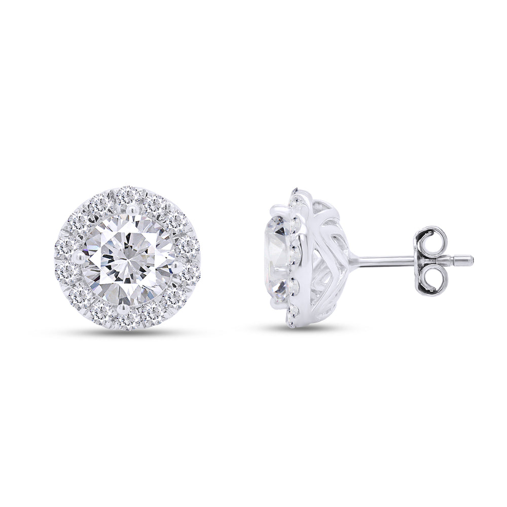 
                      
                        3 1/7 Carat Lab Created Moissanite Diamond Push Back Halo Studs Earrings in 10K or 14K Solid Gold For Women (3.15 Cttw)
                      
                    