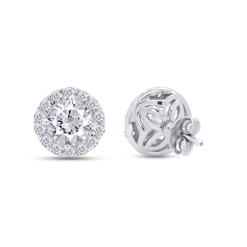 
                      
                        3 1/7 Carat Lab Created Moissanite Diamond Push Back Halo Studs Earrings in 10K or 14K Solid Gold For Women (3.15 Cttw)
                      
                    