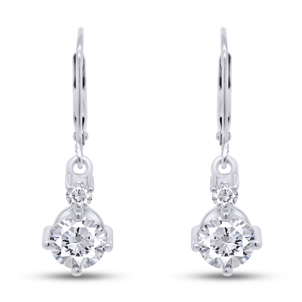 
                      
                        2.10 Carat Lab Created Moissanite Diamond Lever Back Dangle Drop Earrings For Women In 10K Solid Gold
                      
                    