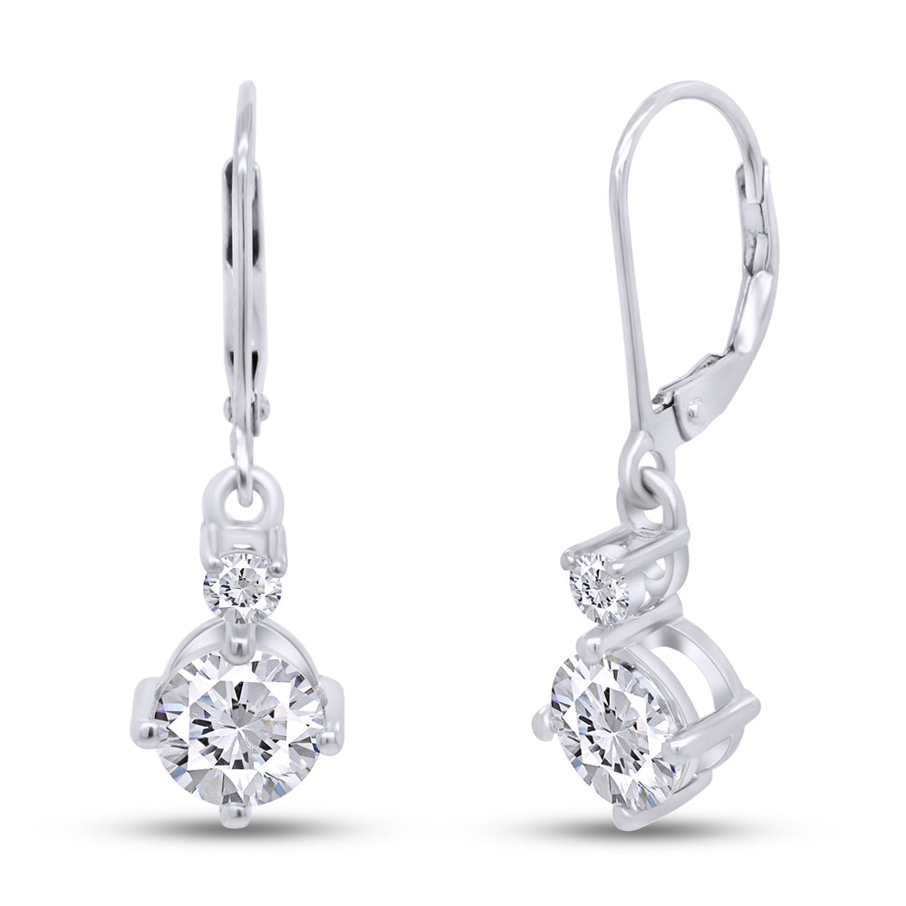 
                      
                        2.10 Carat Lab Created Moissanite Diamond Lever Back Dangle Drop Earrings For Women In 10K Solid Gold
                      
                    