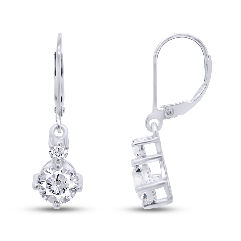 
                      
                        2.10 Carat Lab Created Moissanite Diamond Lever Back Dangle Drop Earrings For Women In 10K Solid Gold
                      
                    