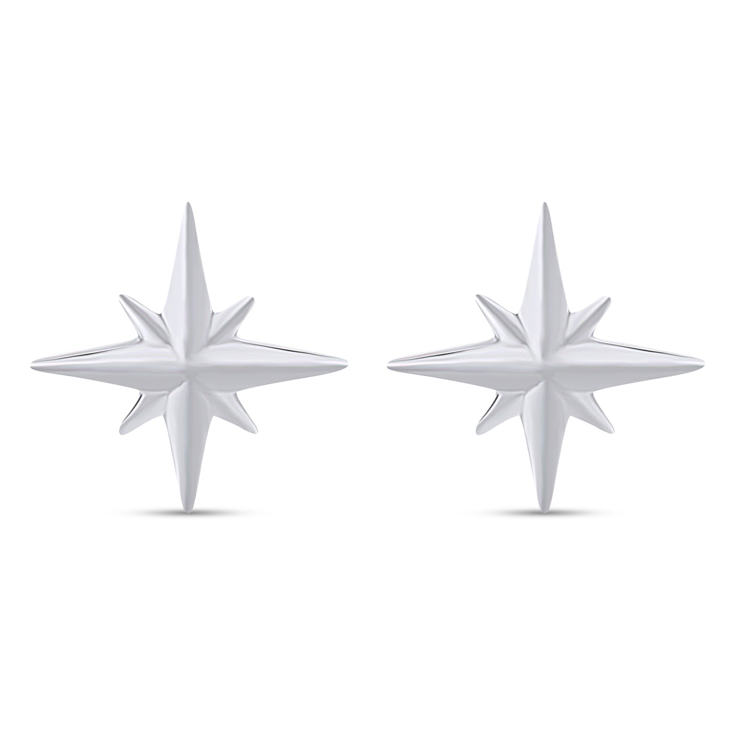 Load image into Gallery viewer, Dainty North Star Stud Earrings For Women In 925 Sterling Silver
