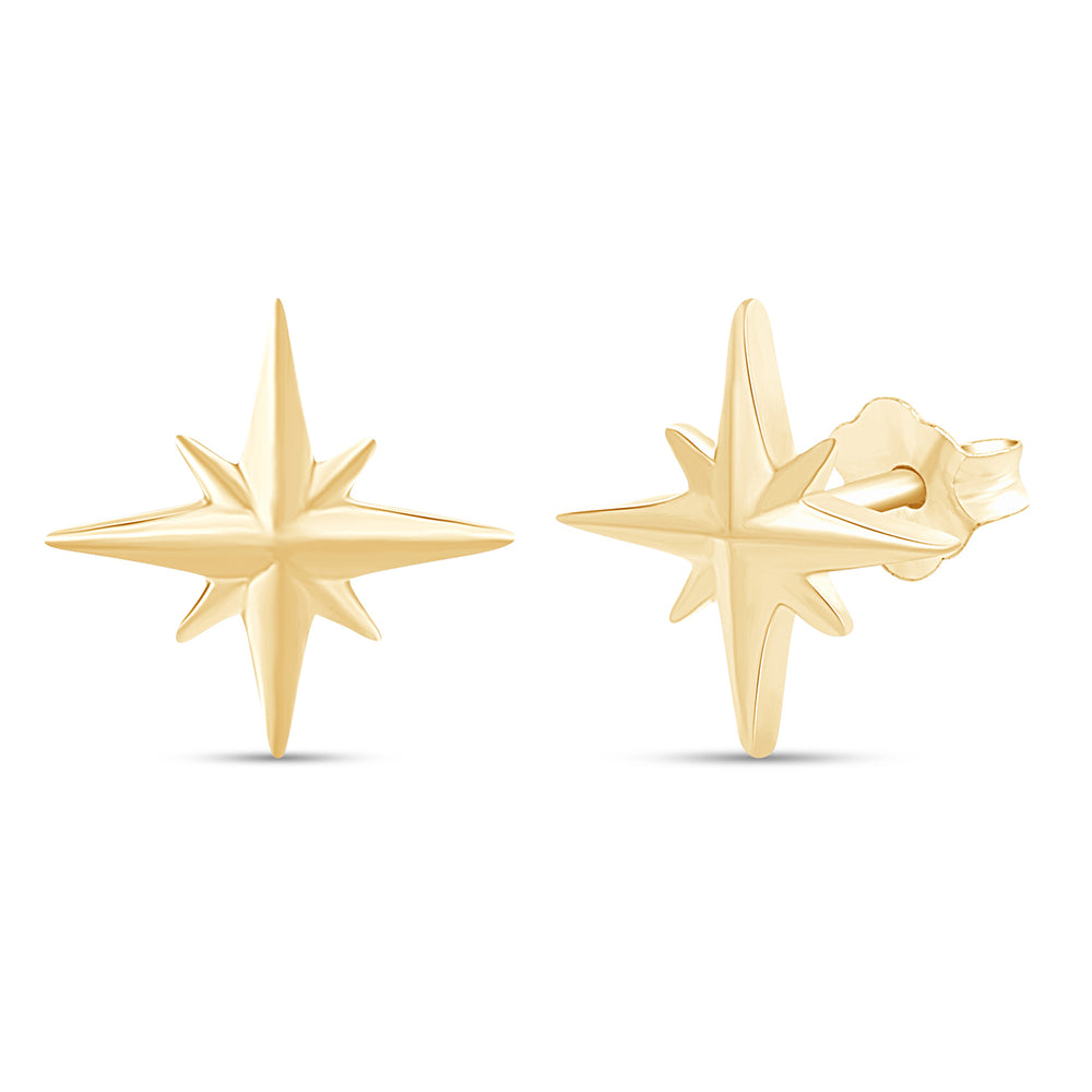 
                      
                        Dainty North Star Stud Earrings For Women In 925 Sterling Silver
                      
                    