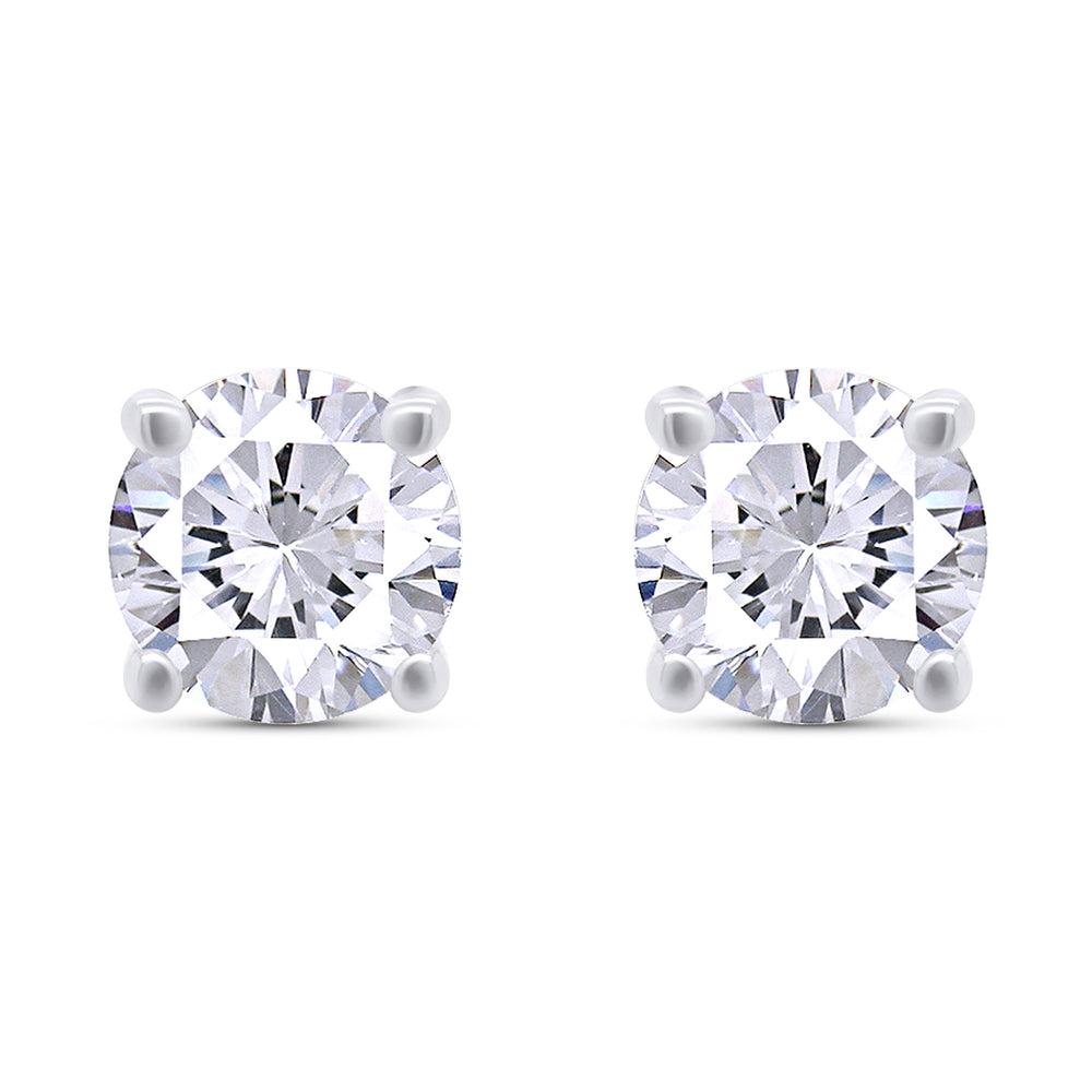 
                      
                        7.5MM Round Lab Created Moissanite Diamond Solitaire Stud Earrings for Women In 925 Sterling Silver
                      
                    