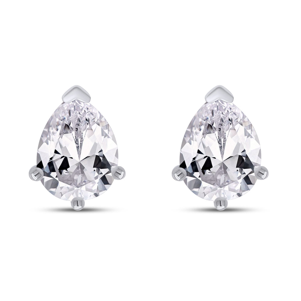 
                      
                        9X7MM Pear Lab Created Moissanite Diamond Solitaire Stud Earrings For Women In 925 Sterling Silver
                      
                    