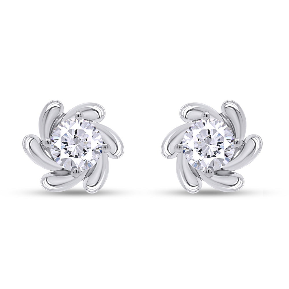 
                      
                        1.50 Carat 6MM Round Lab Created Moissanite Diamond Pinwheel Flower Stud Earrings In 925 Sterling Silver
                      
                    