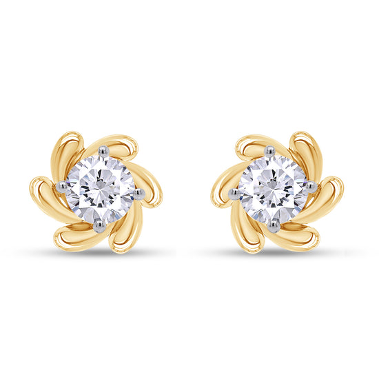 Load image into Gallery viewer, 1.50 Carat 6MM Round Lab Created Moissanite Diamond Pinwheel Flower Stud Earrings In 925 Sterling Silver
