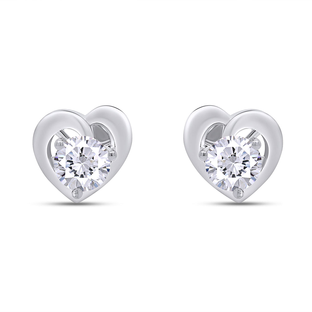 
                      
                        1.50 Carat 6MM Round Lab Created Moissanite Diamond Solitaire Heart Stud Earrings In 925 Sterling Silver
                      
                    