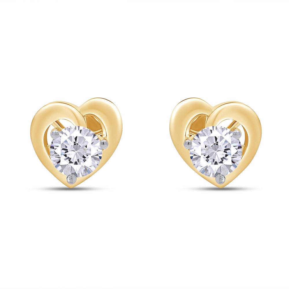 
                      
                        1.50 Carat 6MM Round Lab Created Moissanite Diamond Solitaire Heart Stud Earrings In 925 Sterling Silver
                      
                    