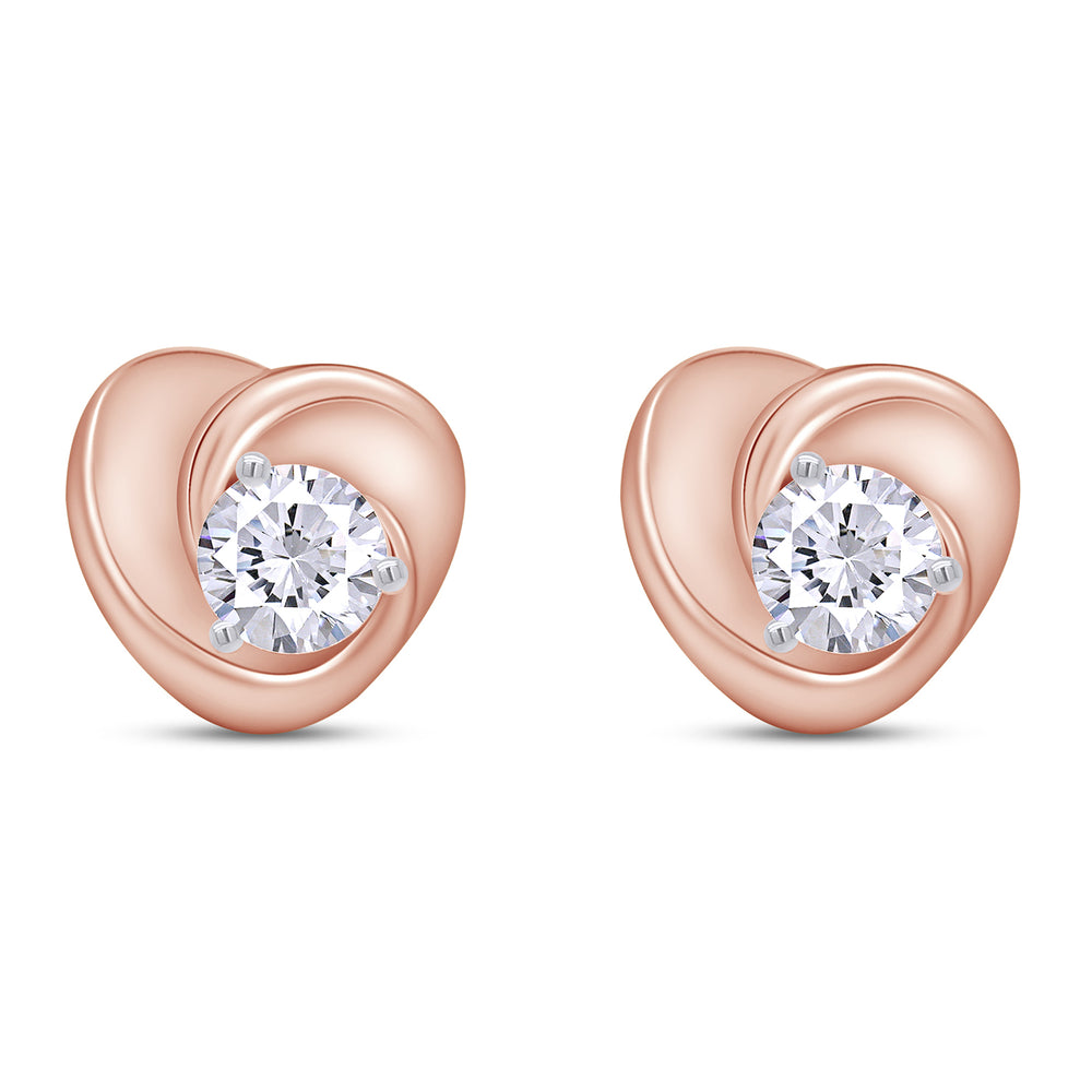 
                      
                        Round Lab Created Moissanite Diamond Solitaire Heart Shaped Stud Earrings In 925 Sterling Silver (1.50 Cttw)
                      
                    